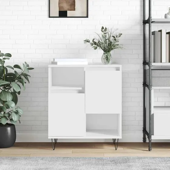 vidaXL skænk 60x35x70 cm konstrueret træ hvid