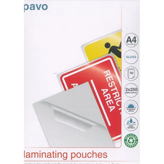 Select A4 lamineringslommer 250 micron (500) 50 stk