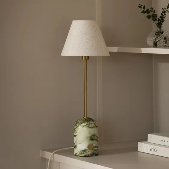 Globen Lighting Gino 20 bordlampe lysegrn marmor 56 cm