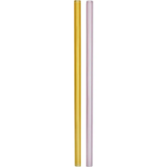 Kosta Boda Sipsavor glas-sugerr 2-pak, 200 mm rosa/gul