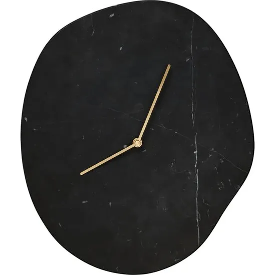 ferm LIVING Melt vægur, sort marmor 33 cm