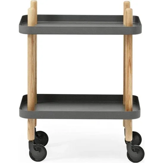 Normann Copenhagen Block Rolling Table mørkegrå 50x64 cm