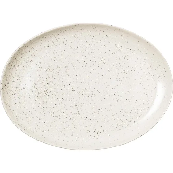 Broste Copenhagen Nordic Vanilla oval tallerken 35,5 x 26,5 cm