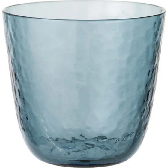 Broste Copenhagen Hammered drikkeglas 15 cl, blå