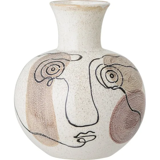 Bloomingville Irini vase i stentj, hvid H22,5 cm