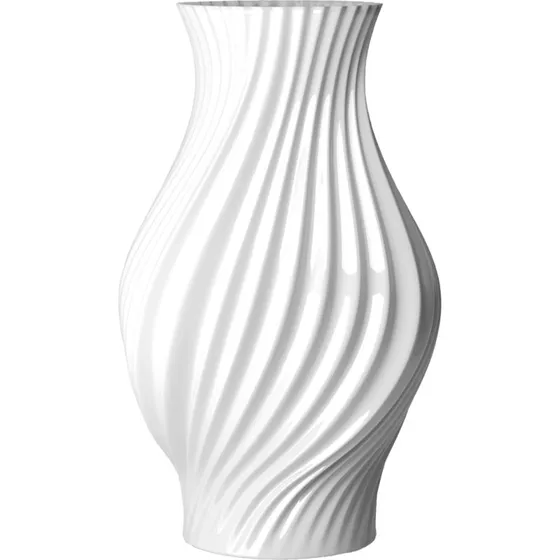 Lyngby Porcelæn Twist Vase 25 cm - hvid