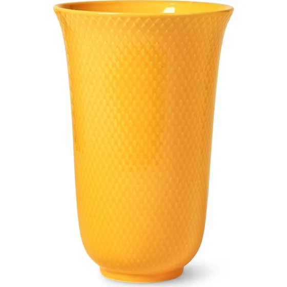 Lyngby Porcelæn Rhombe Color vase 20 cm - gul