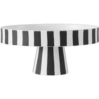 OYOY Toppu serveringsfad Ø20 cm Hvid/Sort