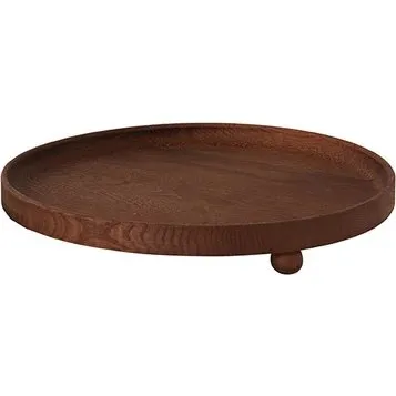 OYOY Living Design Inka rund træbakke 30 cm - mørk