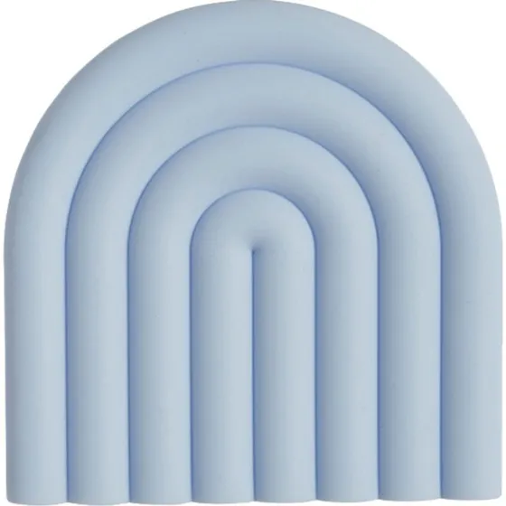 OYOY Rainbow regnbue bordskner silikone 15x15 cm, Ice Blue