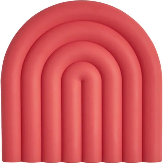 OYOY Rainbow bordskner i silikone, Cherry Red 15x15 cm