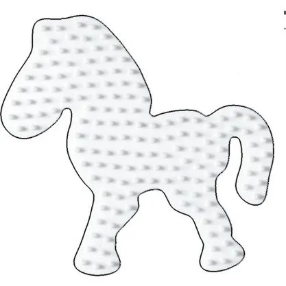 Hama Midi Perleplade Pony Hvid 9,5x8,5cm