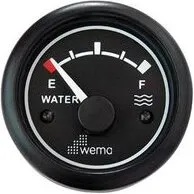 Wema tankmåler til vand 52 mm, sort, 12/24V