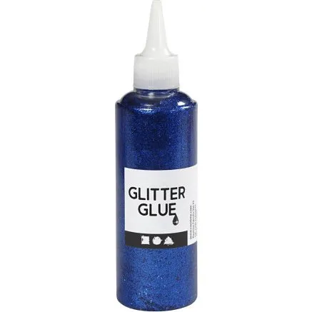 Glitterlim - Mørk blå 118 ml