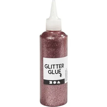 Glitterlim rosa 118 ml