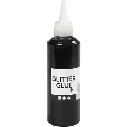 Glitterlim sort 118 ml