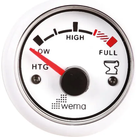 Wema tankmåler til spildevand, hvid IP67 Ø58 mm