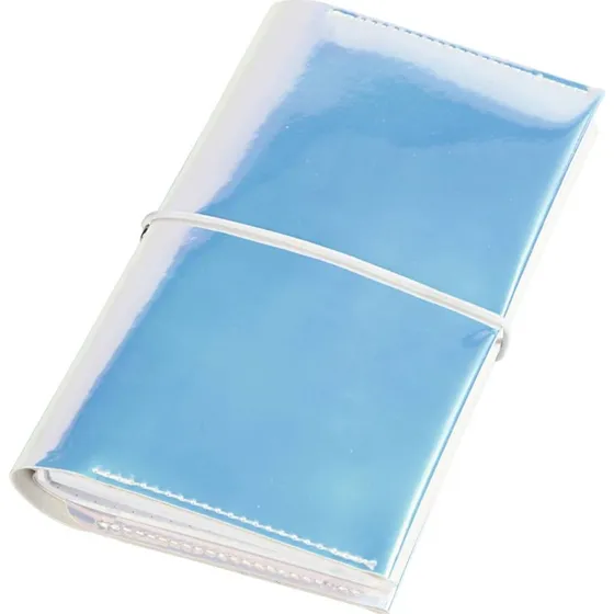Kalender 10x18x1,5 cm  holografisk cover med elastik