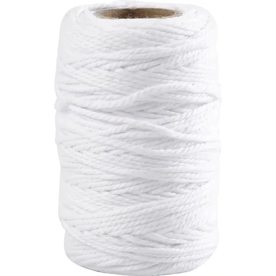 Bomuldssnor 1,1 mm, hvid – 50 m