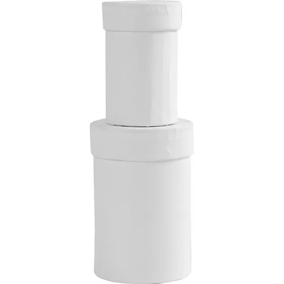 Runde gavesker 2 stk - H 7+9 cm,  4,5+6 cm, hvid
