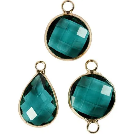 Uden mrke smykkevedhng H1520 mm, hul 2 mm, grn, 6 stk.