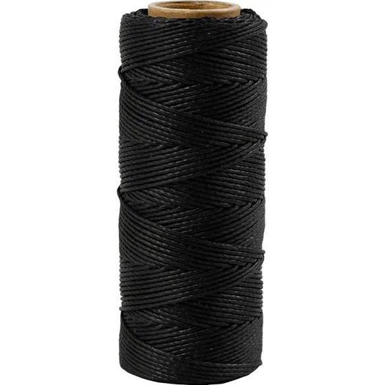 Bambussnor 1 mm, 65 m – sort