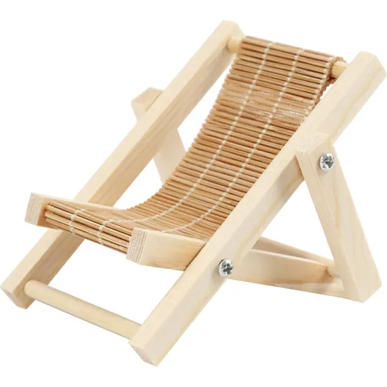 Ukendt mrke Liggestol i lyst tr, L9,5B7,5 cm, 1 stk