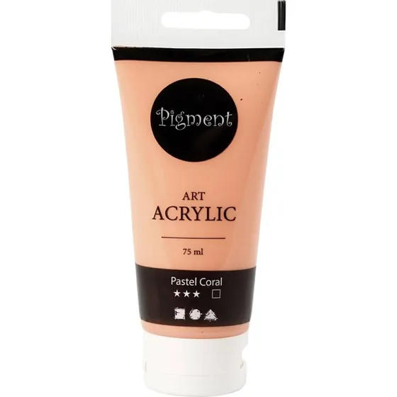 Art Akrylmaling halvblank Pastel Koral 75 ml