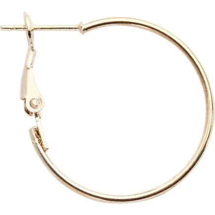 Uden mrke reringe, 25 mm forgyldt hoops - 8 stk