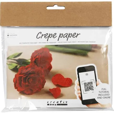 Mini DIY Kit Crepepapir Roser 180% stræk 105 g
