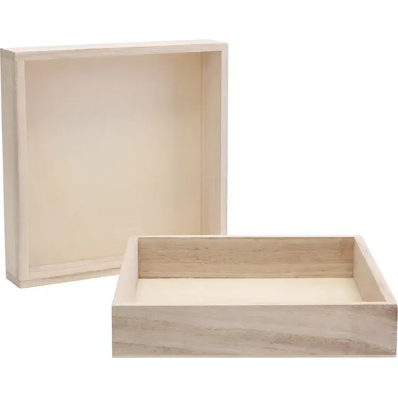 Trrammer med kant 16,2x16,2x3 cm  10 stk.