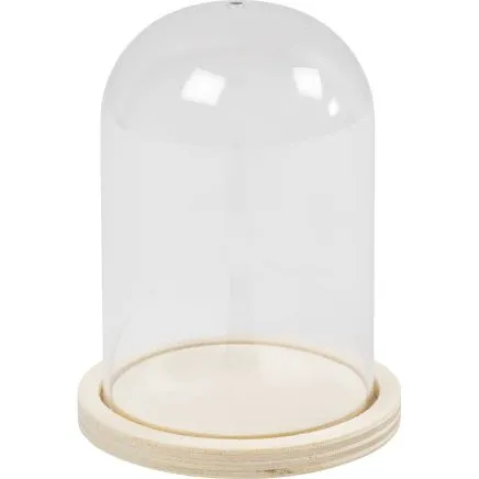 Klokke p trfod, plexiglas 9,56 cm  hul 3 mm