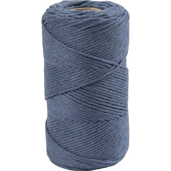CC Hobby Macramé snor 2 mm - blå, 198 m