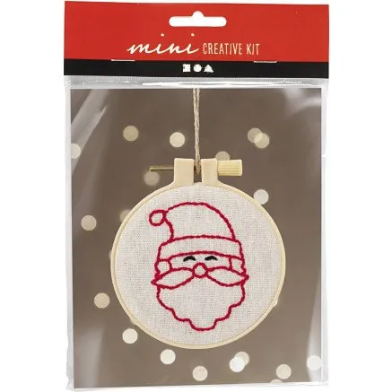 Mini DIY Kit Broderi - Julemand (1 pk)
