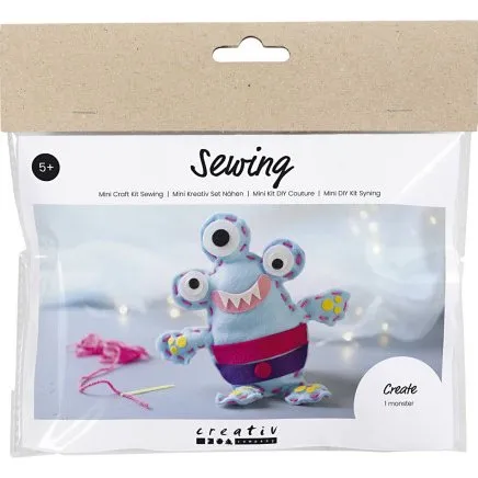 Mini DIY Kit Syning - Filtmonster, assorterede farver