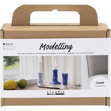 Creativ Company Mini DIY Modellering Lysestage  Ultramarin