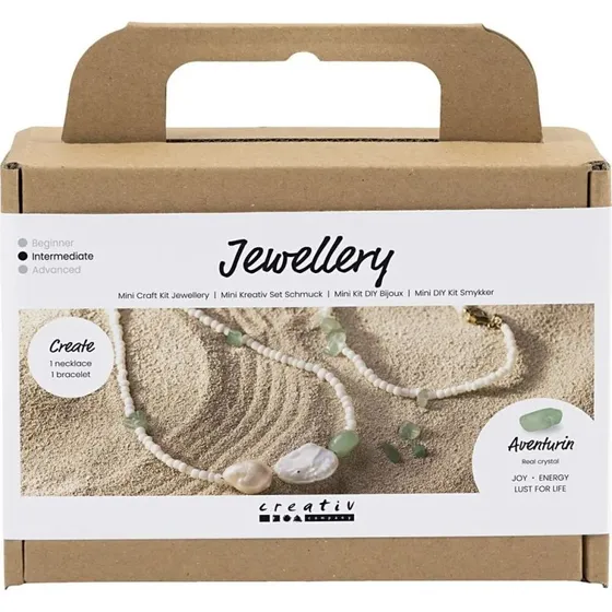 Mini DIY Kit Smykker  Aventurin halskde & armbnd