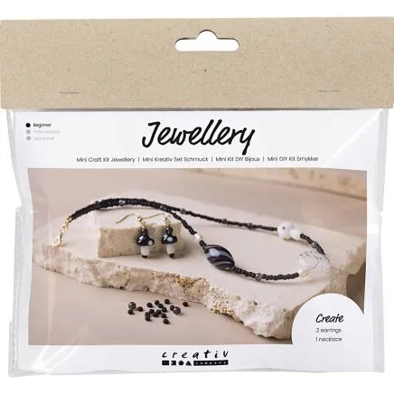Creativ Company Mini DIY Kit – Chunky Halskæde (Sort Harmoni)