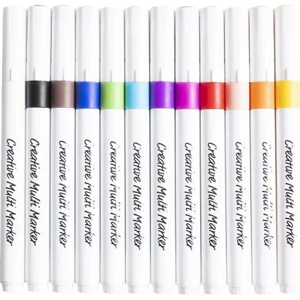 Kreativ Multi Tusch 4 mm - 12 assorterede farver