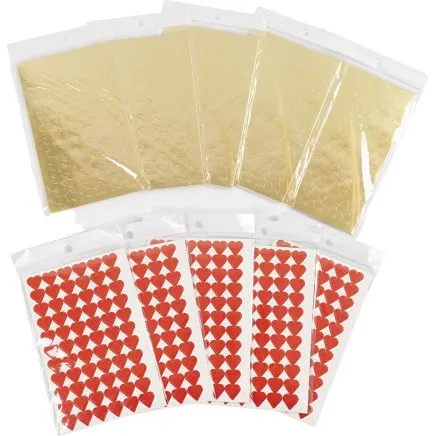 Klistermrker Hjerter & Stjerner 14 mm, 100 ark