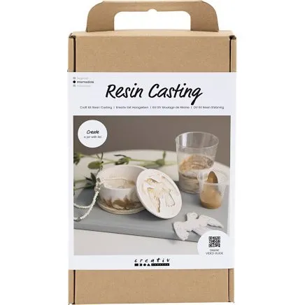 DIY Kit Resin Stbning  Krukke med lg, beige/off-white