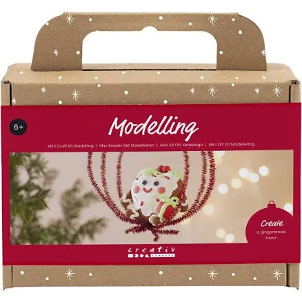 Creativ Mini DIY Kit - Hjerteformet julefigur, ass. farver