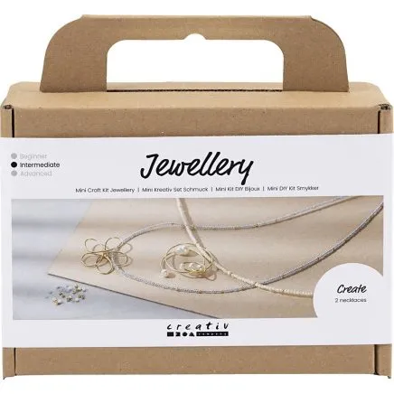 Mini DIY Halskæde-kit med forgyldt wirevedhæng, 1 pk