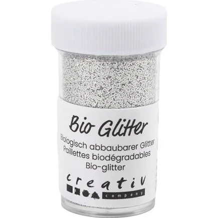 Bio-glimmer Sølv 27 ml – bionedbrydelig glitter
