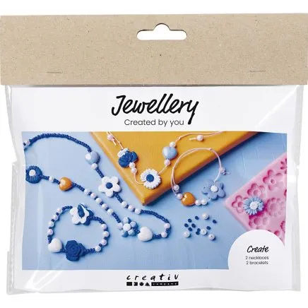 Mini DIY Kit Smykker - Blomster, assorterede farver (1 pk)