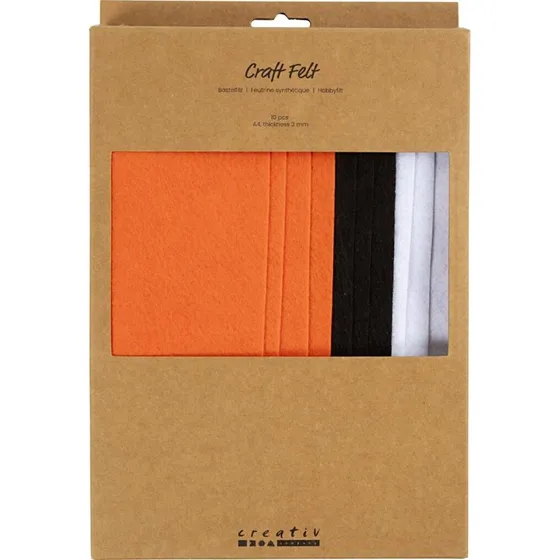 Hobbyfilt A4 ark 210x297 mm 2 mm tykkelse - Halloween, 10 stk