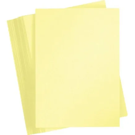 Karton A4 180 g lys gul - 100 ark