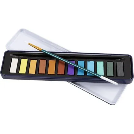 Colortime Akvarelst Metallic 12 farver