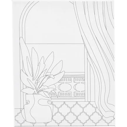 Malerlrred med print 'Vindue' 24x30 cm, 1,6 cm, 360 g