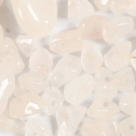 Krystalperler Rosakvarts 712 mm, hul 1 mm, 63 stk.